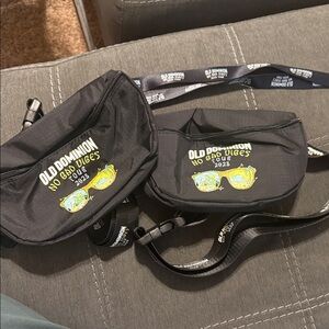 Old Dominion Black Waist Bag- comes with free key chain and lanyard